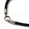 Milan Cord & 304 Stainless Steel Bracelets Making MAK-H004-02A-P01-2