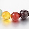 Chips and Round Chakra Natural Gemstone Beaded Stretch Bracelets BJEW-JB01990-3