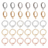  30Pcs 5 Colors Brass Hoop Earrings Findings KK-NB0003-07-1