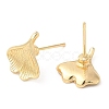 Ginkgo Leaf Alloy Stud Earrings for Women PALLOY-Q447-04LG-2