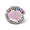 Colorful Word Let's Talk About Mental Health Enamel Pin JEWB-A005-07-06-1