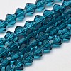 Imitate Austrian Crystal Bicone Glass Beads Strands GLAA-F029-3x3mm-01-1