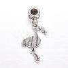 Tibetan Style Alloy European Dangle Charms MPDL-J041-07AS-2