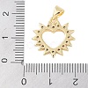 Rack Plating Brass Micro Pave Clear Cubic Zirconia Pendants KK-Z060-10G-3