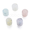 Marbled Stone Style Opaque Acrylic Beads OACR-G009-12-1