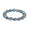 Bling Heart Glass Beads Stretch Bracelet for Women Girl BJEW-JB07249-2