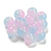 Two Tone Spray Painting Glass Beads GLAA-L046-03H-1