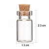 Glass Wishing Bottle Bead Containers CON-Q014-3