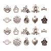 100Pcs 10 Styles Tibetan Style Alloy Puppy Pendants TIBEP-CJ0001-46-1