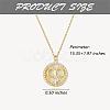 925 Sterling Silver 12 Constellation Necklace Gold Horoscope Zodiac Sign Necklace Round Astrology Pendant Necklace with Zircons Birthday Jewelry Gift for Women Men JN1089C-2