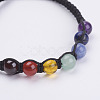 Natural Gemstone Beads Braided Bracelets X-BJEW-JB02949-2