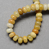 Natural Gemstone Old Topaz Jade Stone Rondelle Beads Strands X-G-S105-8mm-18-2