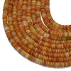 Frosted Natural Red Aventurine Beads Strands G-K389-C10-01-3