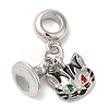 Rack Plating Alloy Enamel European Dangle Charms PALLOY-S189-10P-1