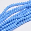 Faceted Rondelle Glass Beads Strands GLAA-I033-6mm-06-1