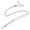 Non-Tarnish 201 Stainless Steel Arrow & Sun & Star Pendant Necklace with Cable Chains NJEW-Q317-19P-1