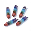 Natural & Synthetic Mixed Stone Pointed Pendants G-S292-11-1