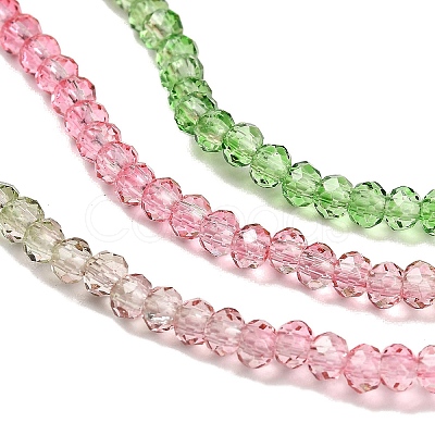 Transparent Painted Glass Beads Strands DGLA-A034-T1mm-A18-1