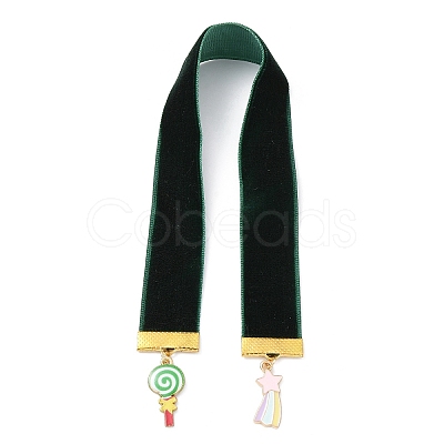 Velvet Ribbon Bookmarks AJEW-JK00278-1