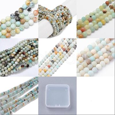 ARRICRAFT 140Pcs 7 Styles Natural Flower Amazonite Beads Strands G-AR0005-88-1