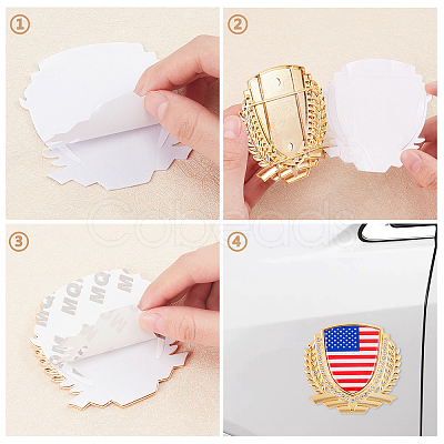 Alloy Enamel Car Stickers DIY-FH0001-14-1