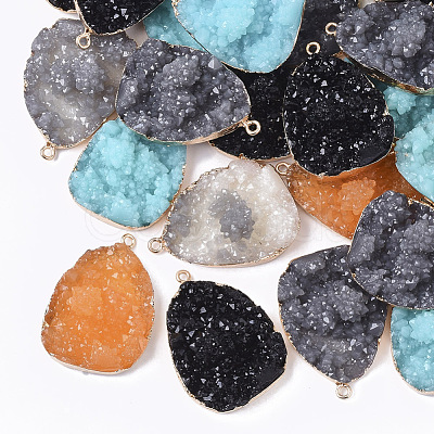 Druzy Resin Pendants RESI-S383-019-1