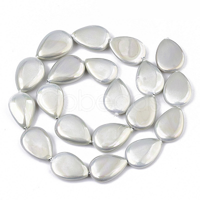 Shell Pearl Beads Strands X-SSHEL-R046-06B-1