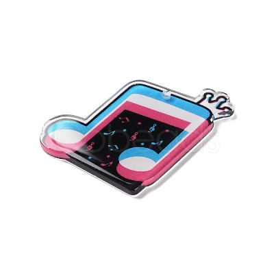 Musical Theme Opaque Acrylic Pendants SACR-Z006-05D-1