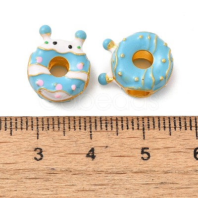 Cartoon Animal Donut Alloy Enamel European Beads FIND-U008-02G-C-1