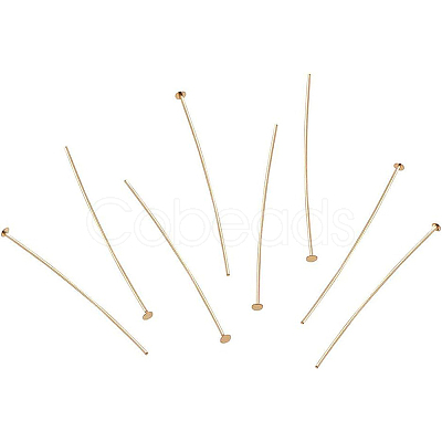 Brass Flat Head Pins KK-BC0004-01-0.7x45-1