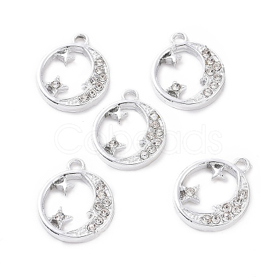 Alloy Rhinestone Pendants ALRI-C008-13P-1