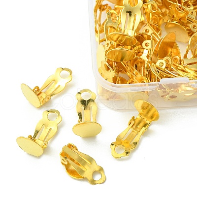 50Pcs Iron Clip-on Earring Settings IFIN-YW0001-99-1