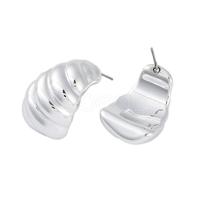 Teardrop CCB Plastic Stud Earrings for Women EJEW-Q382-02P-1