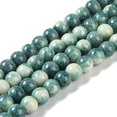 Baking Paint Glass Bead Strands GLAA-H031-01B-07-1