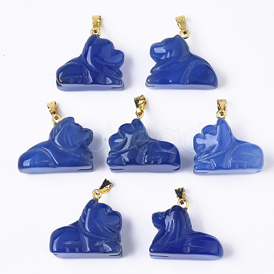 Natural Agate Pendants G-R459-001B-1