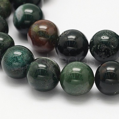 Natural Bloodstone Beads Strands G-N0166-04-10mm-1