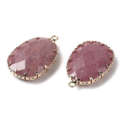 Natural Rhodonite Faceted Pendants G-Q169-01G-01-1