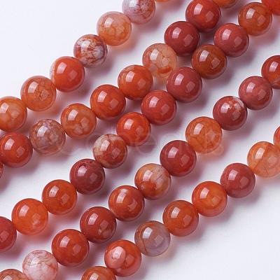 Natural Agate Beads Strands G-G754-06-6mm-1