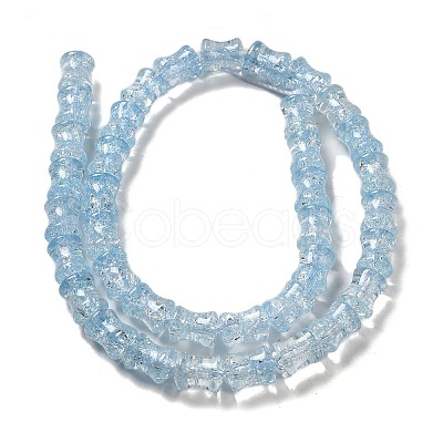 Transparent Crackle Glass Beads Strands GLAA-D025-01A-1