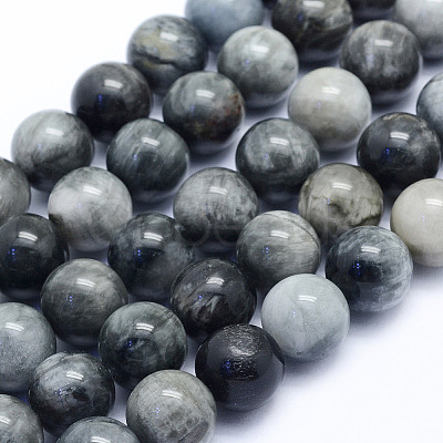 Natural Hawk's Eye Beads Strands G-L478-02-12mm-1