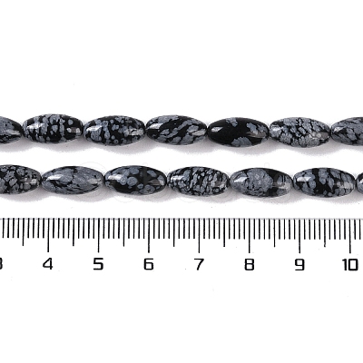 Natural Snowflake Obsidian Beads Strands G-K362-I16-06-1