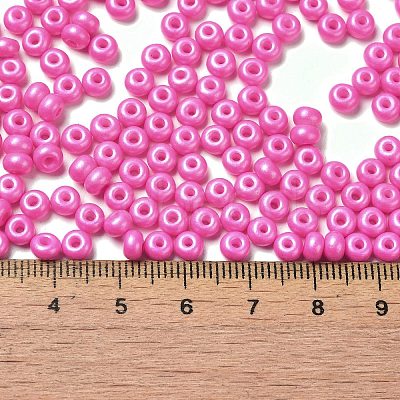 Baking Paint Luster Glass Seed Beads SEED-B001-04A-05-1