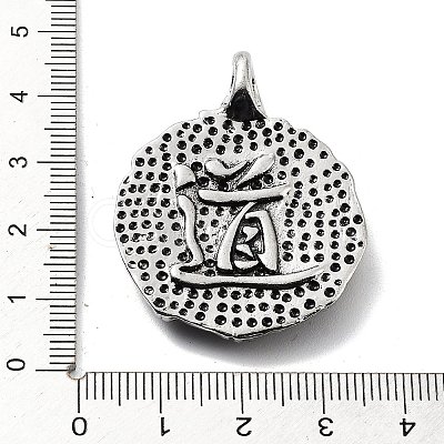 Tibetan Style Alloy Pendants TIBE-L012-044AS-02-1