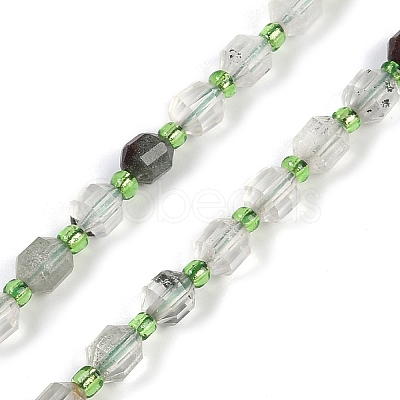 Natural Lodolite Quartz Beads Strands G-O201B-109E-1