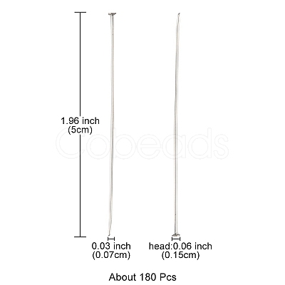 304 Stainless Steel Flat Head Pins STAS-YW0001-50-1