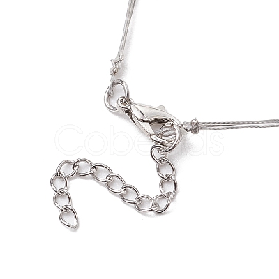 Nylon-coated Stainless Steel 3 Layer Necklaces NJEW-JN05050-1