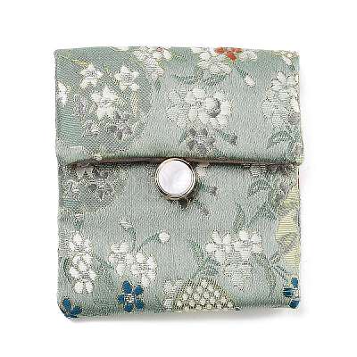 Flower Print Cloth Jewelry Storage Bags ABAG-A009-04B-1