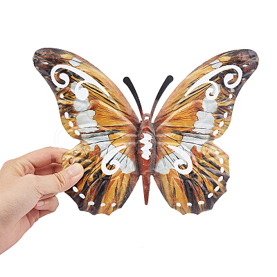 Gorgecraft Butterfly Iron Art Wall Hanging Decorations Creative Butterfly Decoration Vintage Wall Decor Christmas Party Decoration DIY-GF0001-82-1