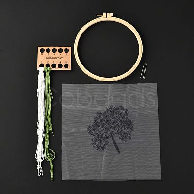 DIY Transparent Fabric Embroidery Kits DIY-K032-79A-1