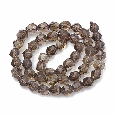 Natural Smoky Quartz Beads Strands G-S332-8mm-011-1